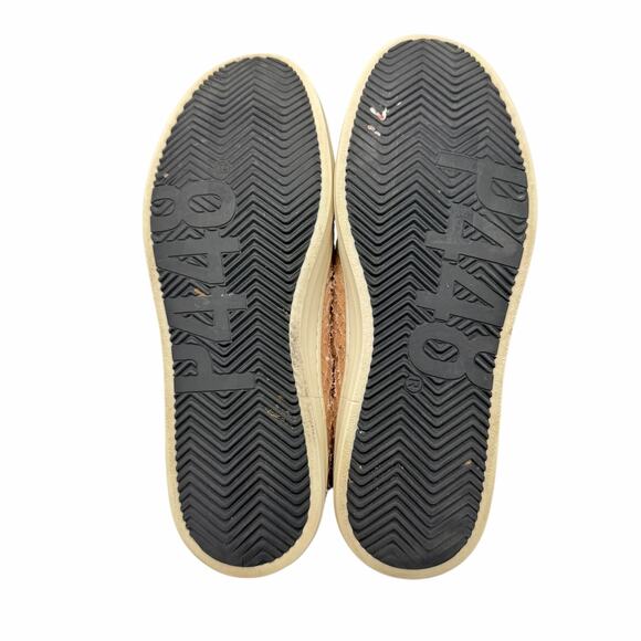 P448 John Textured Embossed Pink Python Snake Distressed Low Top Sneakers - Picture 10 of 11